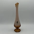 Vintage Fenton Cameo Opalescent Lily of the Valley Swung Glass Vase 10” Sticker