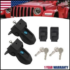 Locking Hood Latch Hood Catch With Lock For 2018-2023 Jeep Wrangler JL JLU JT