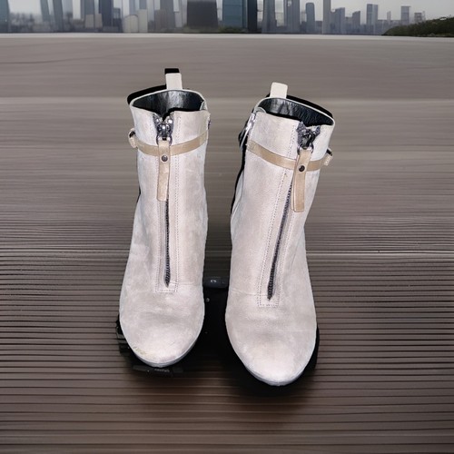 ECCO Womens Ankle Booties Size 7.5 /8 EU 38 Gray Suede - Picture 6 of 8