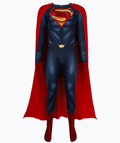 Superman Man of Steel Jumpsuit with Cape - Adult Halloween Cosplay Costume - Picture 6 of 22