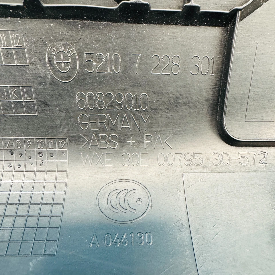 BMW 650i 2012-2017 panel de ajuste interior delantero izquierdo del asiento del conductor OEM 52107228301 Foto 2 de 4