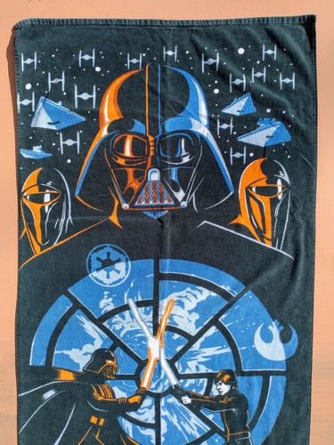 Toalla de playa vintage Disney Star Wars Darth Vader Luke Empire Lucasfilm algodón - Imagen 3 de 5
