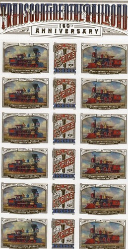 2019 TRANSCONTINENTAL RAILROAD MNH - US FOREVER SHEET