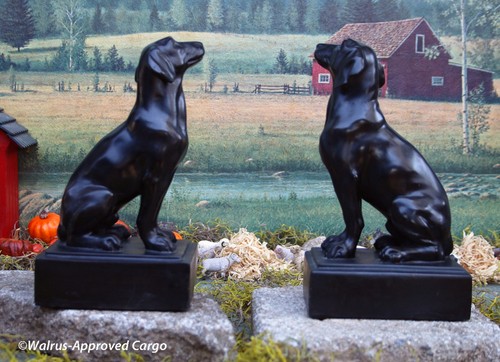 BLACK LABRADOR RETRIEVER BOOKENDS – THIS LOYAL CANINE PAIR IS ONE FOR THE BOOKS! - Picture 4 of 13