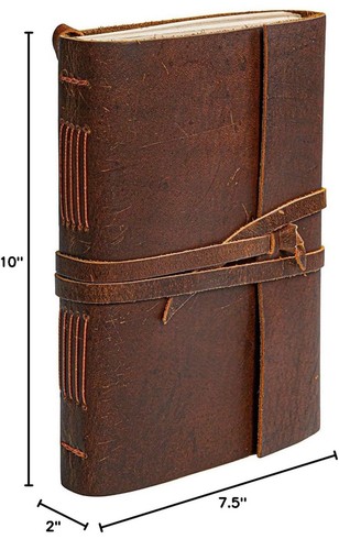 Leather Journal - Rustic Handmade Vintage Leather Bound Journal For Men & Women - Picture 2 of 3