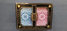 New Kem Plastic Playing Cards Arrow Narrow Double Deck Free Shipping