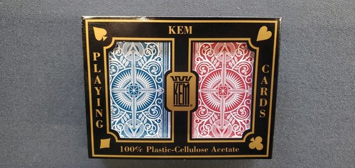 New Kem Plastic Playing Cards Arrow Narrow Double Deck Free Shipping - Picture 1 of 5