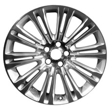 19x7.5 10 Double Spoke Refurbished Aluminum Wheel Painted Bright Silver 02419