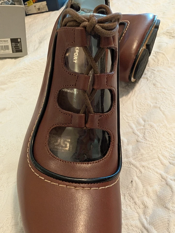 Rockport Jalicia Ghillie Cuero Marrón Con Cordones Nuevo en Caja 8 38.5 Foto 4 de 4