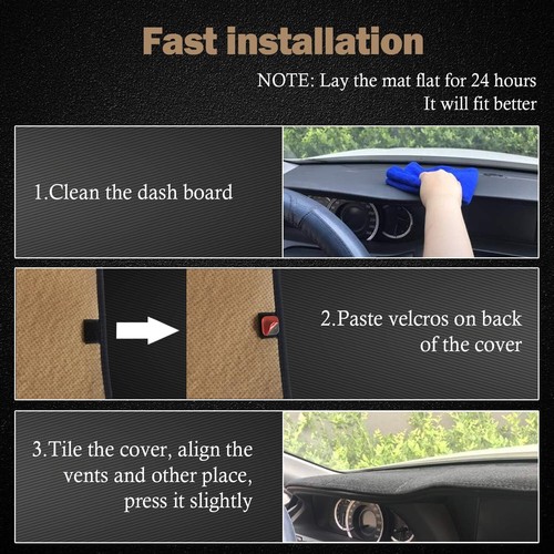 For Dodge Caravan 11-18 Dash Cover Mat Dashboard SunShade Protective Carpet Mat - Picture 12 of 13