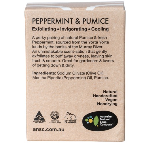 The Australian Natural Soap Company Peppermint & Pumice Vegan Body Soap 100 g - Picture 3 of 3