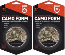 GEAR AID Camo Form Reusable Self-Cling Wrap, 2" x 144" - Highlander (2-Pack)