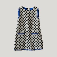Oscar de la Renta Fitted A Line Star Checked Tweed Dress Girls Size 5