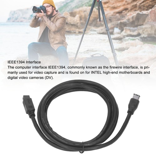 IEEE1394 Firewire DV Cable 800Mbps 9 Pin To 6 Pin Male To Male Firewire DV Ca CB - Afbeelding 11 van 24
