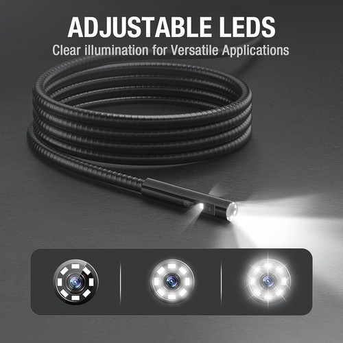 Triple / Dual Lens HD Endoscope Camera Borescope Inspection Camera 5-inch Screen - Picture 7 of 15