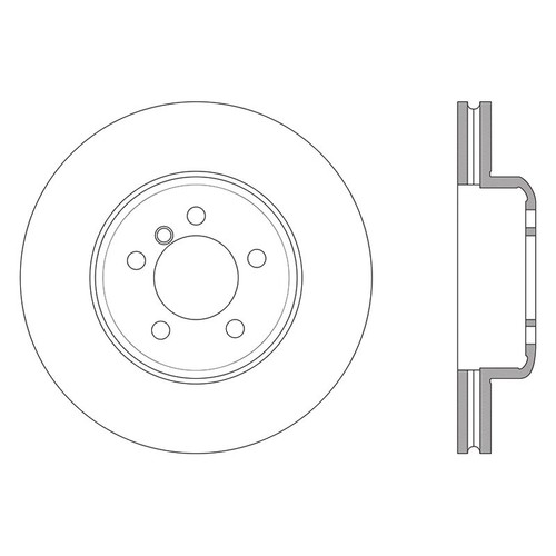 For BMW 340i GT xDrive 17 Sport Slotted 1-Piece Front Passenger Side Brake Rotor - Picture 7 of 8