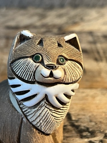 Retired Artesania Rinconade Art Pottery Sumail Femal Cat Figurine - Picture 2 of 10