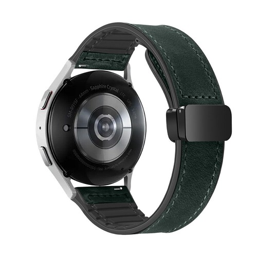 Soft Leather + Silicone Band for Samsung Galaxy Watch 6 5 Pro 4 Active2 40/44mm - Picture 14 of 31