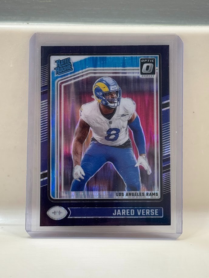 2024 Panini Donruss Optic - Rated Rookie Jared Verse #242 Purple Shock Prizm...