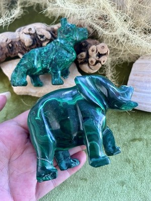 BROKEN Malachite Animals Natural Gemstone Crystal Semi Precious Stone