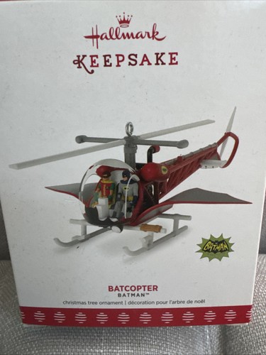 Batcopter 1960's TV Show Batman & Robin Bat Helicopter Metal Christmas Ornament - Picture 2 of 13