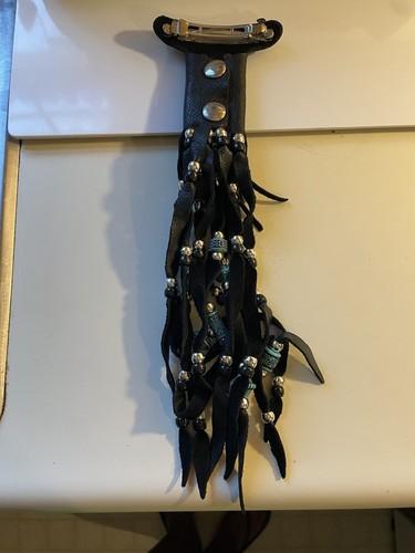 Vintage Hawg Tyd Leder Haarwickel Haarspange Haarschmuck - Bild 7 von 9