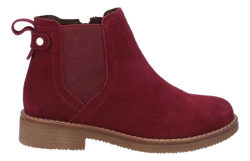 Botas al tobillo Hush Puppies Maddy para mujer Bordo informales inteligentes Chelsea con cremallera - Imagen 2 de 6