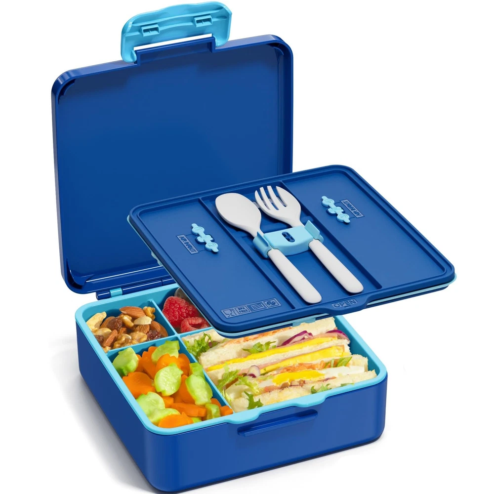 Leak Proof Kids Bento Lunch Box with 4 Compartments BPA Free