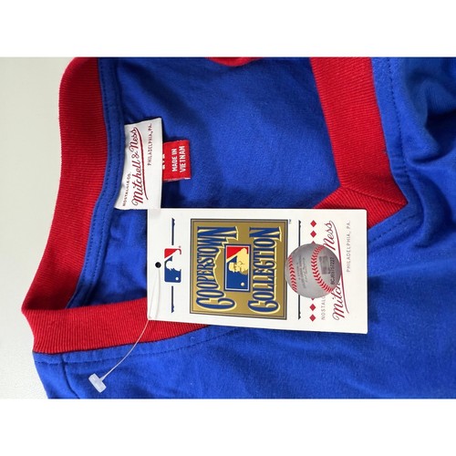 Camiseta deportiva Mitchell & Ness Texas Rangers de béisbol cosida hacia atrás grande NUEVA - Imagen 3 de 8