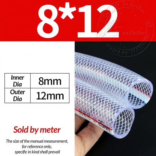 PVC Flexible Braided Water Hose Fish Pond Plastic Pipe Hydrophonics Tubing RPVC - Picture 16 of 42