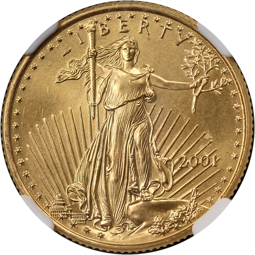 2001 Gold American Eagle $10 NGC MS68