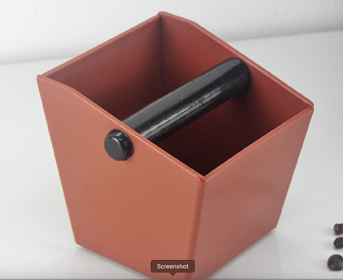 Coffee Knock Box Waste Container Grinds Tamper Tube Bin Orange Bucket NEW - Picture 3 of 5