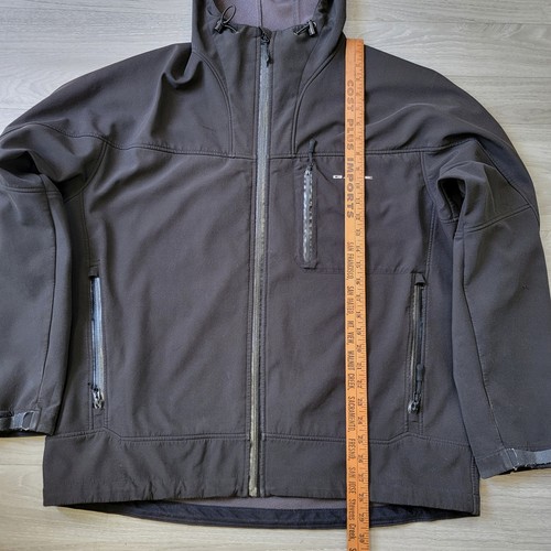 Grundens Gage Jacket Men's XL Black Soft Shell Fleece Lined Hooded Full Zip Coat - Picture 12 of 18