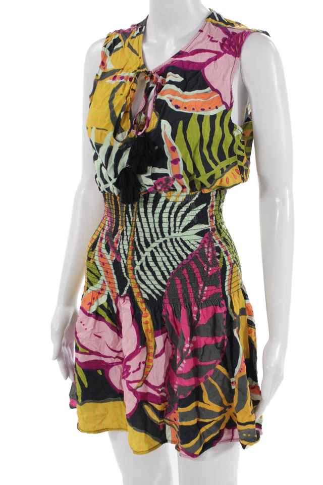 Vestido sin mangas Maaji, calce y acampanado negro rayón hasta la rodilla talla S Foto 2 de 4