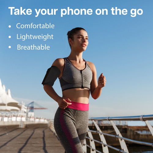 Support téléphone pour course extensible - Taille M - Brassard téléphone 8-12" - Noir - Photo 4 sur 5