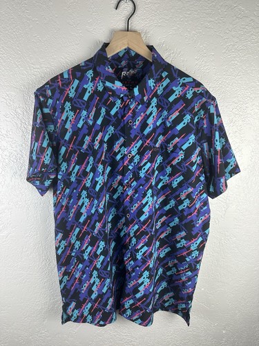 Retro Rifle The Livery Herren XL Button Down AOP Hawaiihemd