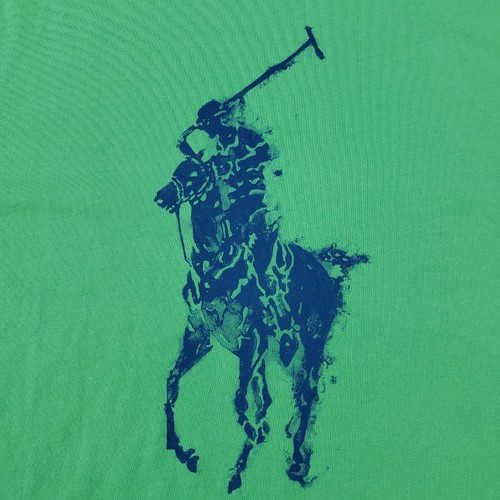 Polo Ralph Lauren Men's Sz 2XL Big Pony Paint Splatter Tee T-Shirt Green - Picture 4 of 16