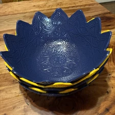 Zak Designs Nesting Bowls Set of 5 Blue and Yellow