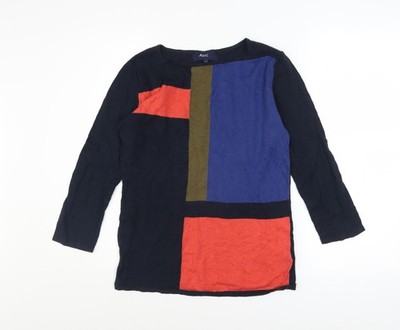 Next Damenpullover mehrfarbig geometrisches Muster Baumwolle Größe 8