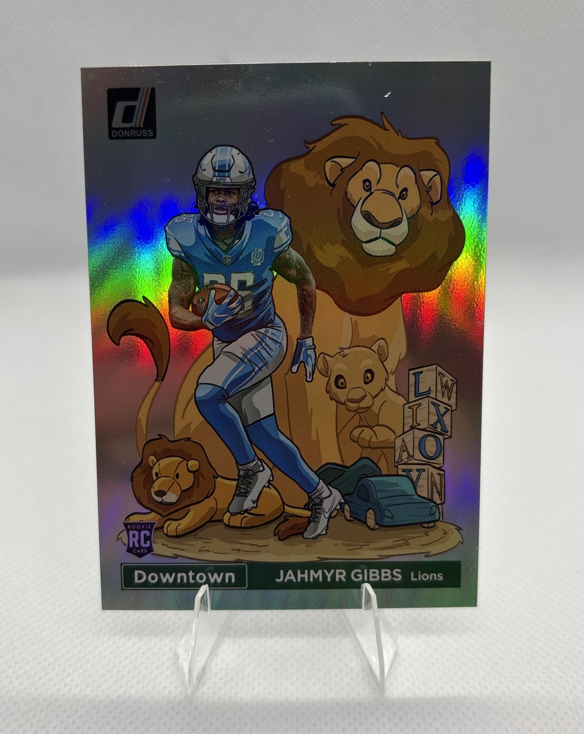 2023 Panini Donruss Downtown! Jahmyr Gibbs #D-11 (RC) 🦁 🔥