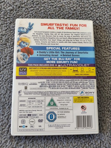 The Smurfs Dvds X 3 Discs The Lost Village/2 Bundle Ideal Gifts Region 2 Pal - Picture 3 of 7