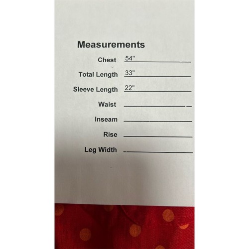 Flax Men's Red Polka Dot Linen Button-Up Shirt Size L Casual - CJ - Picture 2 of 7