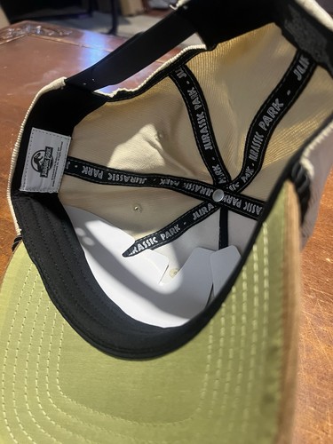 Bioworld - Jurassic Park Pana Snapback Sombrero Caqui Logo Cuerda Bordada ~NUEVO~ - Imagen 4 de 4