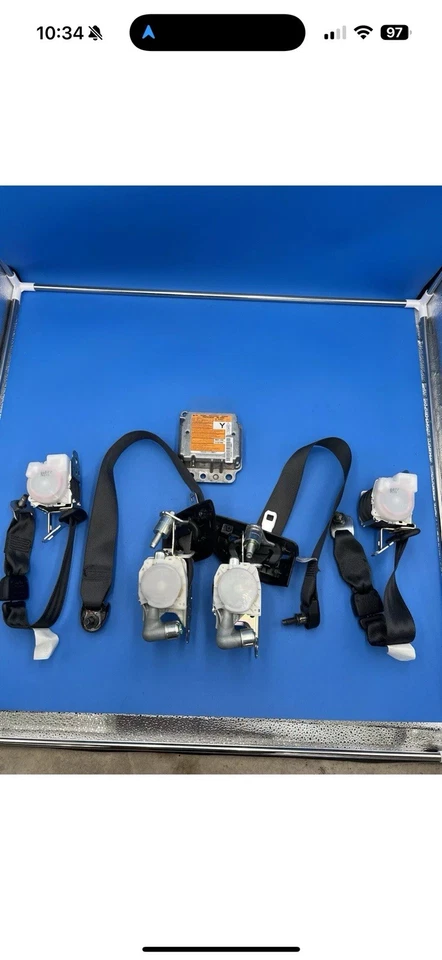 09-11 INFINITI G37 Convertible LH RH CINTURÓN DE SEGURIDAD DELANTERO Y TRASERO Cinturones de seguridad OEM Foto 4 de 4