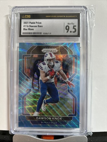 Dawson Knox Blue Wave Prizm 122/199 Mint Plus Certified Buffalo Bills - Picture 1 of 2