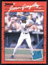 1990 Donruss #33 Juan Gonzalez Reverse Negative