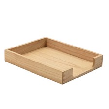 Wood Letter-Size Tray Single-Tier (TP-NA)- Wooden Tones Collection Front-Load...
