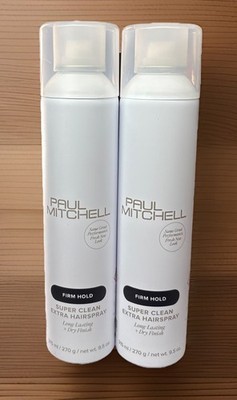 Paul Mitchell Firm Hold Super Clean Hairspray 9.5oz. 2 Pack!