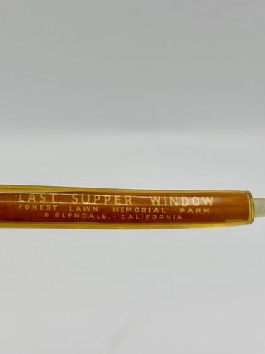 Vintage Last Super Advertisement Ink Pen Blue W/ Clear Plastic Picture - Picture 3 of 6