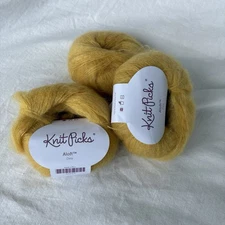 Three Skeins Knit Picks Aloft Daisy 72% Superkid Mohair 28% Silk 25 grams Peru